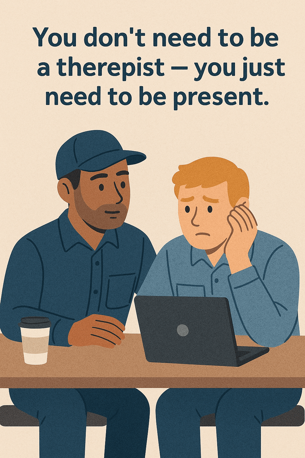 You don't need to be a therapist, you just need to be present